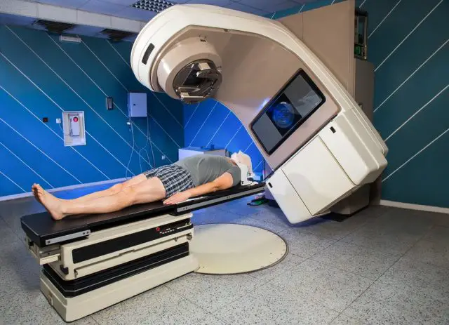 Man Receiving Radiation Therapy for Cancer