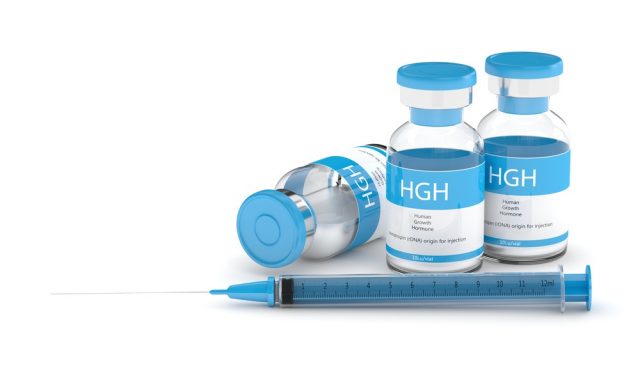 HGH vials with syringe