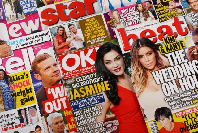 A selection of celebrity news, gossip and entertainment magazines