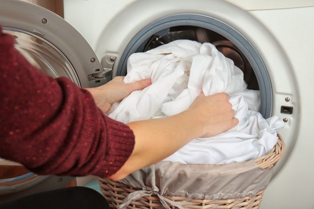 All clothes and bedding that was used by the infected person need to be washed thoroughly in washing machine