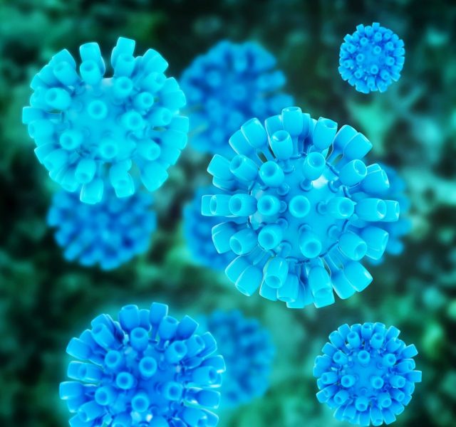 Hepatitis virus - 3d rendered illustration