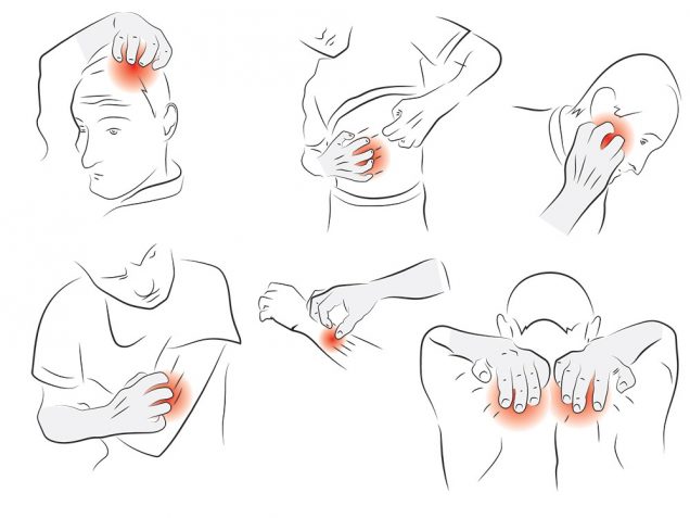 Man brushing the body, head, abdomen, arms, back, scabies, itching. Man itch and scabies. Itchy, itchy skin. Scabies skin. itch and scabies. pain and adult itchy. hand draw picture. head, arm